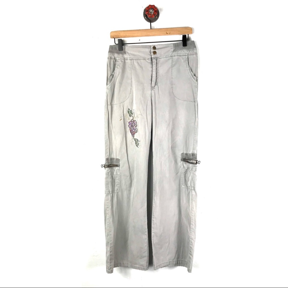 Soft surroundings XS pants floral embellished